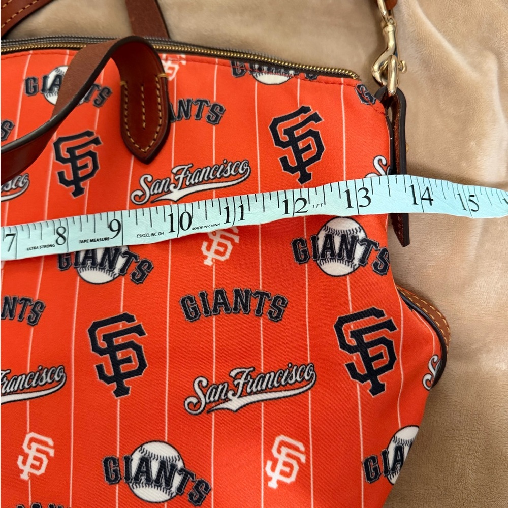 Dooney & Bourke San Francisco Giants Orange Tote Bag Purse Leather Trim - Picture 7 of 10